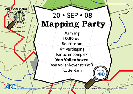 Poster Mapping Party Rotterdam Zaterdag