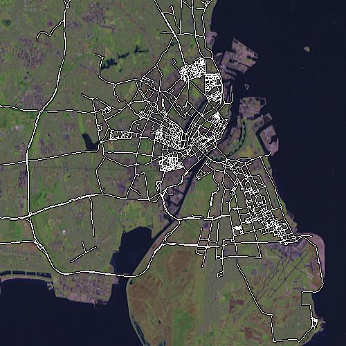 Copenhagen from actual OSM dataset June 17'th 2006