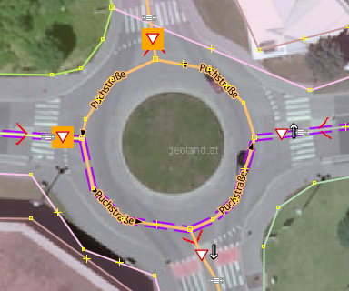 Screenshot of style "Directions for traffic signs"