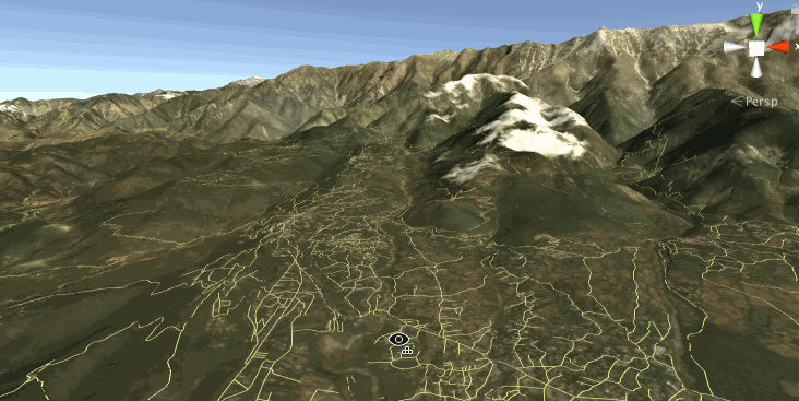 File:Rendering of OSM data and terrain using Mapbox Unity SDK.gif