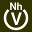 File:White V in white circle with Nh above.svg