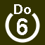 File:White 6 in white circle with Do above.svg