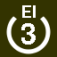 File:White 3 in white circle with El above.svg