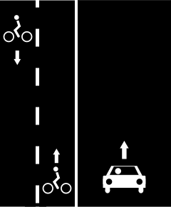 File:Cycle lanes both left.svg
