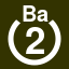 File:White 2 in white circle with Ba above.svg