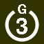File:White 3 in white circle with G above.svg