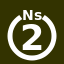 File:White 2 in white circle with Ns above.svg