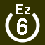 File:White 6 in white circle with Ez above.svg