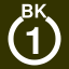 File:White 1 in white circle with BK above.svg