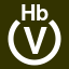 File:White V in white circle with Hb above.svg