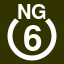 File:White 6 in white circle with NG above.svg