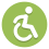 StreetComplete quest wheelchair green.svg