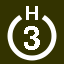 File:White 3 in white circle with H above.svg