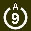 File:White 9 in white circle with A above.svg