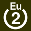 File:White 2 in white circle with Eu above.svg