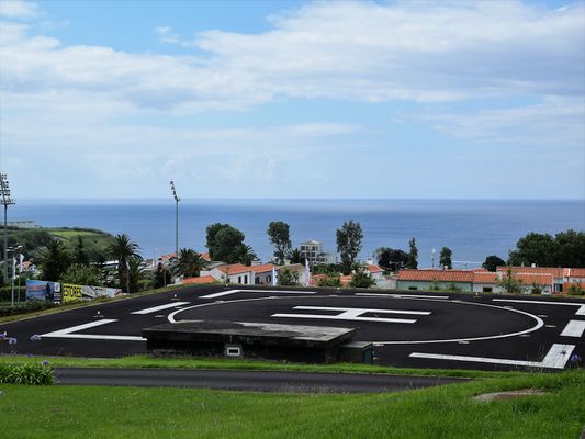 Helipad in front of the control room''