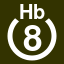 File:White 8 in white circle with Hb above.svg