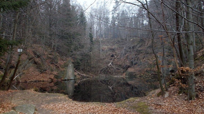 File:2014 ehemaliger Steinbruch unter der Kuppe am Hochstein.jpg