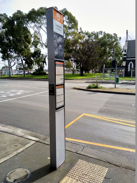 File:Bus stop at Coburg Primary School on Bell Street, Coburg, Victoria.jpg
