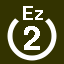File:White 2 in white circle with Ez above.svg