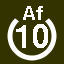 File:White 10 in white circle with Af above.svg