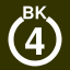 File:White 4 in white circle with BK above.svg
