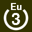 File:White 3 in white circle with Eu above.svg