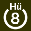 File:White 8 in white circle with Hü above.svg