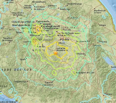 19 September 2017 magnitude 7.1 earthquake in Central Mexico.