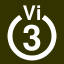 File:White 3 in white circle with Vi above.svg