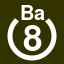 File:White 8 in white circle with Ba above.svg