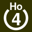 File:White 4 in white circle with Ho above.svg