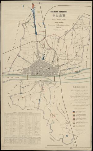 Plan des rues et chemins de la commune d'Orléans, années 1870-1871.jpg