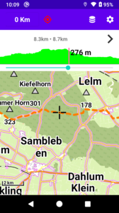 Karten-Ansicht mit Route
