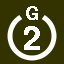 File:White 2 in white circle with G above.svg