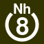 File:White 8 in white circle with Nh above.svg