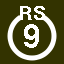 File:White 9 in white circle with RS above.svg