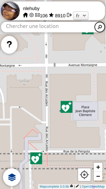 Open AED Map - MapComplete (vue carto).png