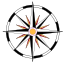 File:Compass-wheel-black-white-red-yellow-background-64.svg