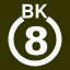 File:White 8 in white circle with BK above.svg