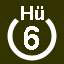 File:White 6 in white circle with Huuml above.svg