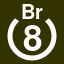 File:White 8 in white circle with Br above.svg