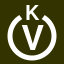 File:White V in white circle with K above.svg