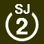 File:White 2 in white circle with SJ above.svg