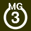 File:White 3 in white circle with MG above.svg