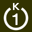 File:White 1 in white circle with K above.svg