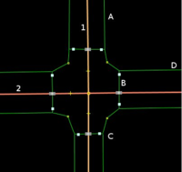 Crossing four-way intersection moved kerbs.png