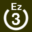 File:White 3 in white circle with Ez above.svg