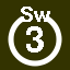 File:White 3 in white circle with Sw above.svg