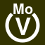 File:White V in white circle with Mo above.svg